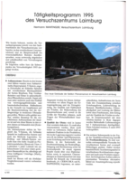 Tätigkeitsprogramm 1995 des Versuchszentrums Laimburg