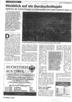 Rückblick auf ein Durchschnittsjahr. Ergebnisse der Untersuchungen zur Futterqualität beim ersten Aufwuchs liegen vor
