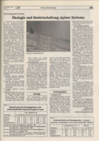 Forschungsprojekt 'Ecomont' (Auszug aus dem Versuchsbericht 1996)
