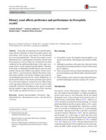 Dietary yeast affects preference and performance in Drosophila suzukii