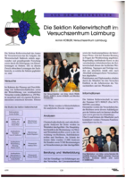 Aus dem Weinkeller - Die Sektion Kellerwirtschaft