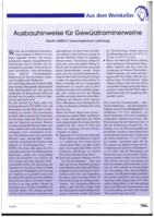 Ausbauhinweise für Gewürztraminer