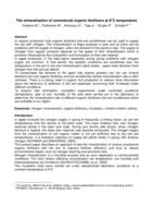 The mineralization of commercial organic fertilizers at 8°C temperature