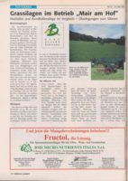 Grassilagen im Betrieb 'Mair am Hof'