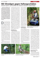 Mit Sitzwägen gegen Haltungsschäden. Einfache Systeme zum Erleichtern von Weinbau-Arbeiten in Spalieranlagen
