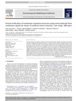 Formal verification of wastewater treatment processes using events detected from continuous signals by means of artificial neural networks. Case study: SBR plant