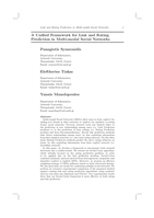 A unified framework for link and rating prediction in multi-modal social networks