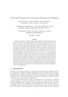 Constraint Modeling for Curriculum Planning and Validation