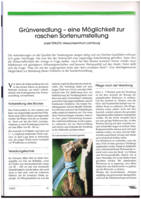 Grünveredlung - eine Möglichkeit zur raschen Sortenumstellung