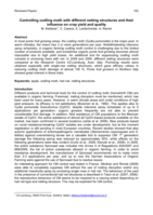 Controlling codling moth with different netting structures and their influence on crop yield and quality