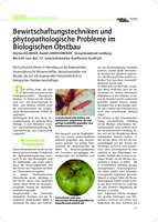 Bewirtschaftungstechniken und phytopathologische Probleme im Biologischen Obstbau. Bericht von der 12. internationalen Konferenz Ecofruit