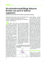 Die pilzwiderstandsfähige Rebsorte Bronner nun auch in Südtirol zugelassen
