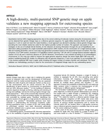 A high-density, multi-parental SNP genetic map on apple validates a new mapping approach for outcrossing species