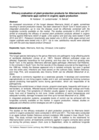 Efficacy evaluation of plant protection products for Alternaria blotch (Alternaria spp.) control in organic apple production