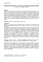 Residue decline behaviour of the natural insecticide spinosad on apples