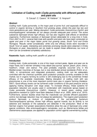 Limitation of codling moth (Cydia pomonella) with different paraffin and plant oils