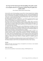 Zur Frage der Überwinterung der Kirschessigfliege (Drosophila suzukii) / An investigation about the overwintering of Spotted Wing Drosophila (Drosophila suzukii)