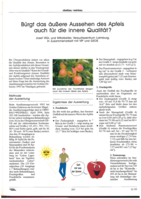 Bürgt das äußere Aussehen des Apfels auch für die innere Qualität?