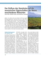 Der Einfluss des Standortes auf die sensorischen Eigenschaften der Weine verschiedener Rebsorten