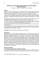Evaluation of the efficacy of plant protection products against Marssonina blotch