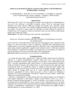Efficacia di insetticidi in viticoltura per il contenimento di Drosophila suzukii