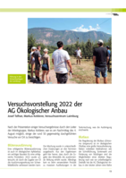 Versuchsvorstellung 2022 der AG Ökologischer Anbau