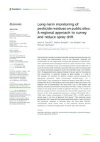 Long-term monitoring of pesticide residues on public sites: A regional approach to survey and reduce spray drift