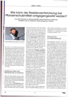 Wie kann der Resistenzentwicklung bei Pflanzenschutzmitteln entgegengewirkt werden? Vortrag anlässlich der 43. Südtiroler Obstbautagung in Meran