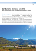 L’andamento climatico nel 2015