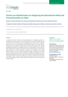 Einsatz von Hefederivaten zur Steigerung der phenolischen Reife und Aromaintensität von Wein