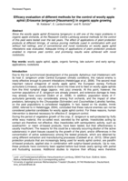 Efficacy evaluation of different methods for the control of woolly apple aphid (Eriosoma lanigerum [Hausmann]) in organic apple growing