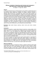Efficacy evaluation of steaming, plant extracts and composts in open field trials to reduce apple replant disease
