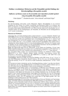 Einfluss verschiedener Hefearten auf die Fekundität und die Eiablage der Kirschessigfliege (Drosophila suzukii)