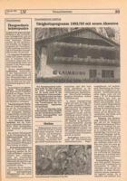 Tätigkeitsprogramm 1992/93 mit neuen Akzenten