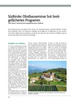 Südtiroler Obstbauseminar bot breitgefächertes Programm