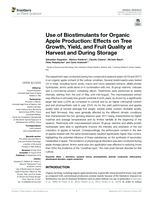Use of Biostimulants for Organic Apple Production: Effects on Tree Growth, Yield, and Fruit Quality at Harvest and During Storage