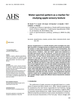 Water spectral pattern as a marker for studying apple sensory texture