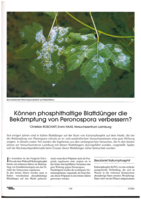 Können phosphithaltige Blattdünger die Bekämpfung von Peronospora verbessern