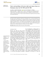Fatty acid profiling of bovine milk and cheese from six European areas by GC-FID and GC-MS