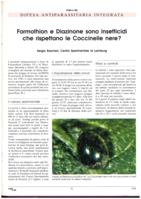 Formothion e Diazinone sono insetticidi che rispettano le Coccinelle nere?