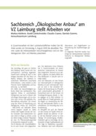 Sachbereich „Ökologischer Anbau“ am VZ Laimburg stellt Arbeiten vor