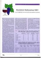 Rückblick Reifeverlauf 2001