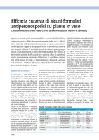 Efficacia curativa di alcuni formulati antiperonosporici su piante in vaso