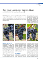 Drei neue Laimburger Lagrein-Klone