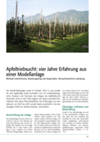 Apfeltriebsucht: vier Jahre Erfahrung aus einer Modellanlage