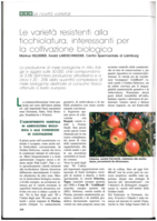 Le varietá resistenti alla ticchiolatura, interessanti per la coltivazione biologica