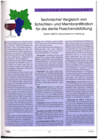 Technischer Vergleich von Schichten- und Membranfiltration für die sterile Flaschenabfüllung