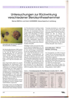 Untersuchungen zur Rückwirkung verschiedener Sterolsynthesehemmer
