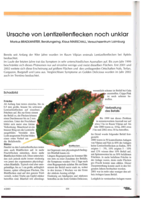 Ursache von Lentizellenflecken noch unklar
