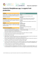 Control of Neofabraea spp. in organic fruit production